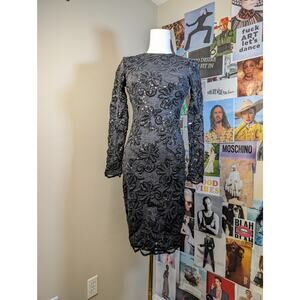 Sparkle Sequin Black Dress
